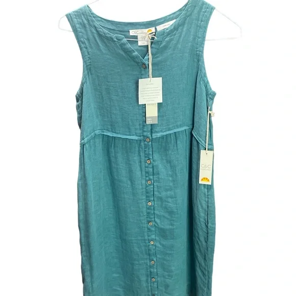 knee length dresses for ladies Cassie Stretch Linen Dress